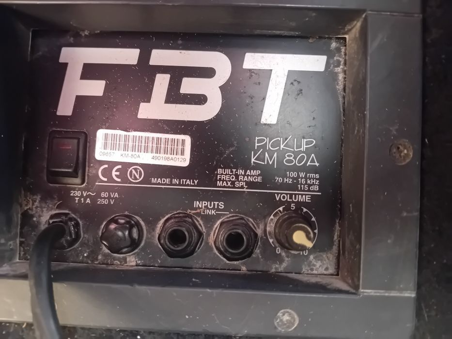 Vând boxă activă FBT KM 80A – Made in ItalyVând boxă activă FBT KM 80A – Made in Italy

Se vinde boxă activă FBT Pickup KM 80A, în stare bună de funcț