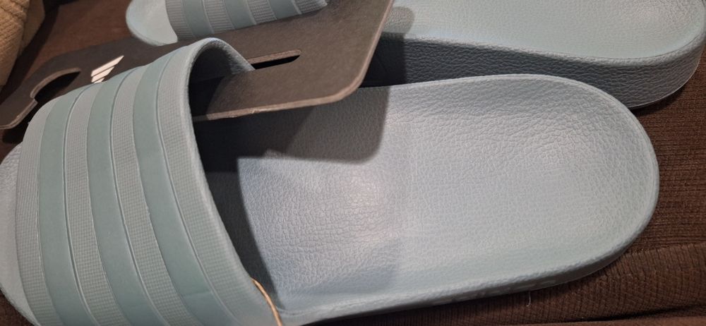 Нови Чехли Adidas ADILETTE AQUA джапанки 42/43 сини /зелени/ сиви