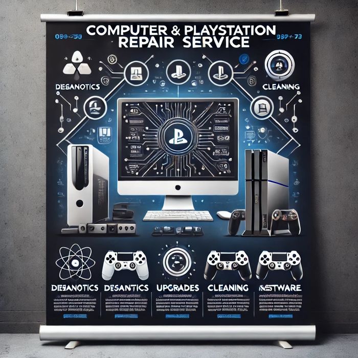Ремонт и поддръжка на компютри, лаптопи и PlayStation