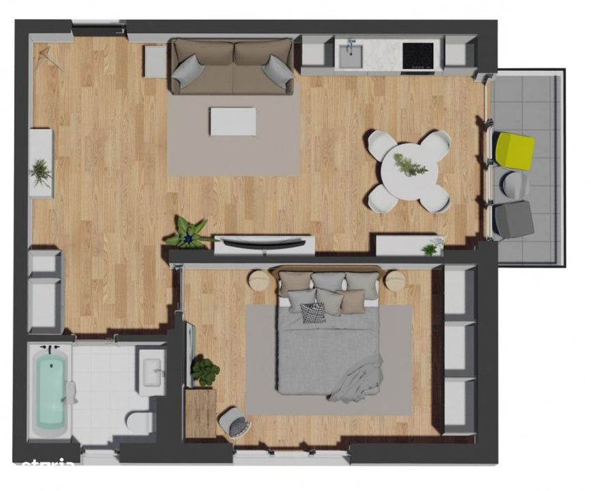 Apartament 2 camere | parcare subterana | zona Vivo, Razoare — fotografia 1