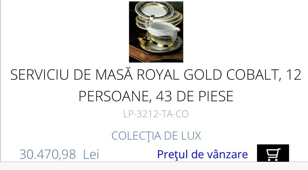 Serviciu masă  1777, ECHT PORȚELAN , rar