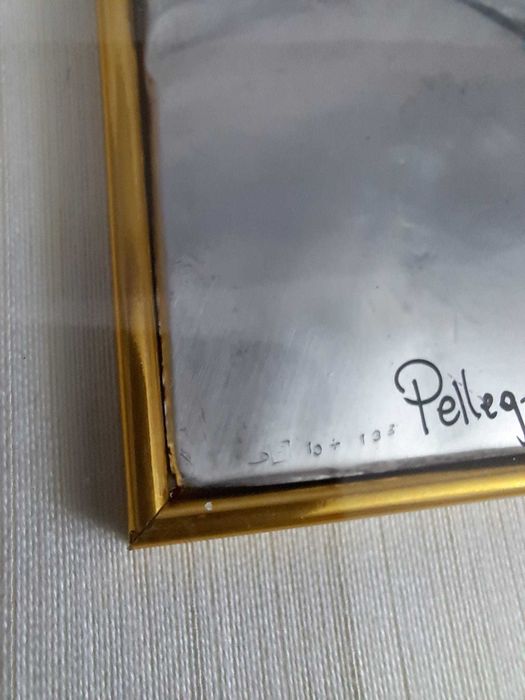 icoana Fecioara Maria argint foita aur Pellegrini 41/36 cm