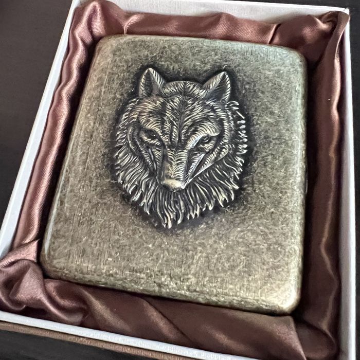 винтидж ретро табакера за цигари 85mm King Sizeх неръждаема стомана