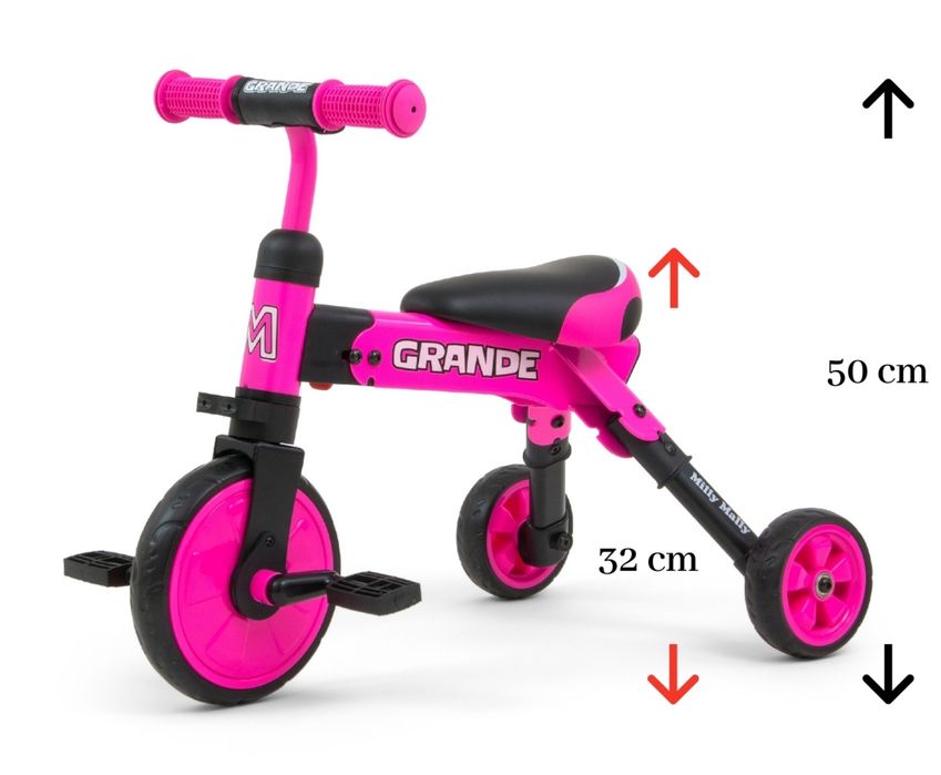 Tricicleta pliabila, transformabila in Bicicleta fara pedale, Grande P