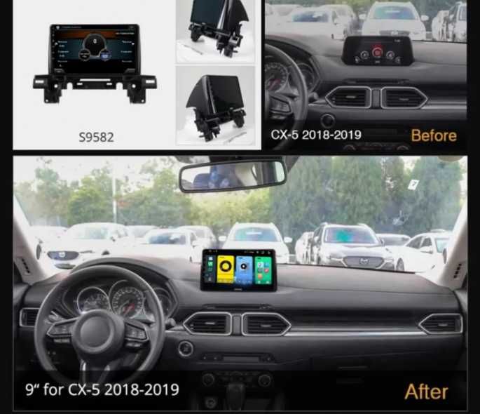 9-инчова мултимедия за Mazda CX-5 (2017–2022) + подарък камера