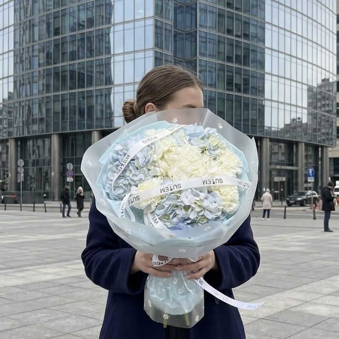 Свежие цветы от Suiem. Дарим доставку, открытку и подкормку