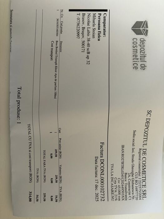 Parfum boss bottled triumph elixir 100ml