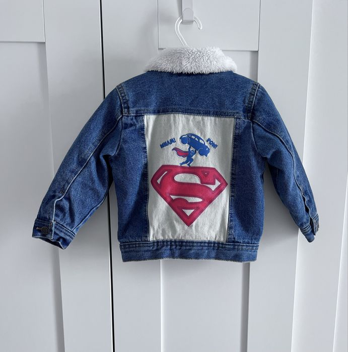 Geaca NOUA de blugi pentru copii, imblanita, marimea 86