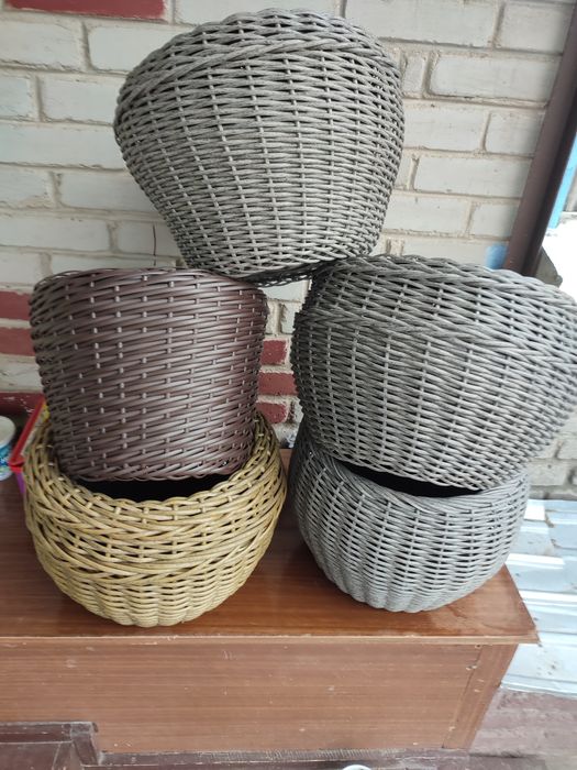 Кашпо ротанговые 15 л