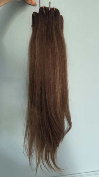 Coada, sistemul nou de prindere , par natural , 110 g, 50 cm, culoare saten natural, Iextention.