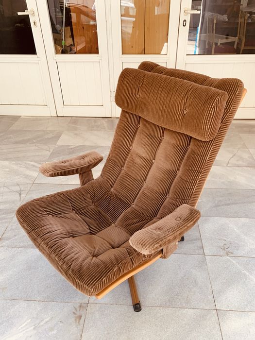 Оригинален шведски въртящ се стол в стил Остин Пауърс пт 60-те