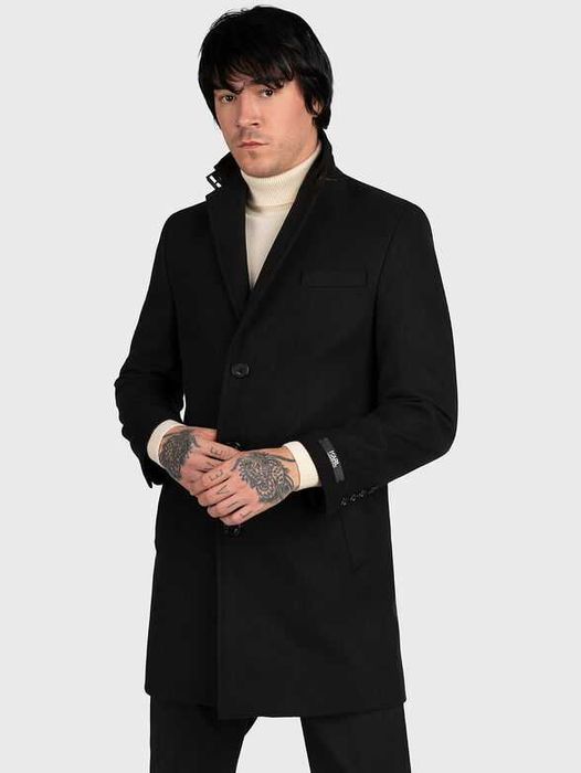 Palton slim 52 XL premium Strellson lana moale bleumarin inchis