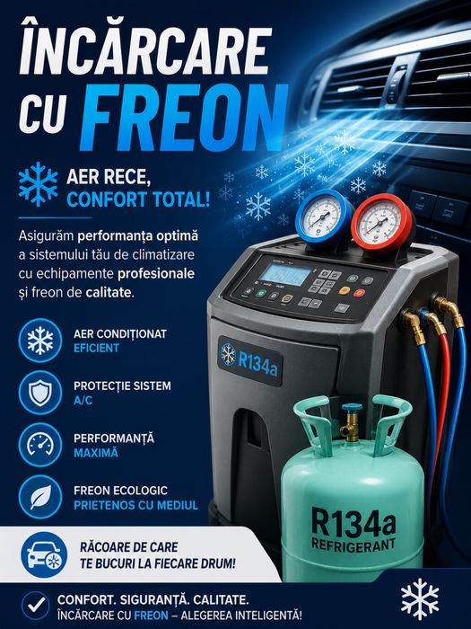 Incarcare freon auto Galati 50 ron  100 gr