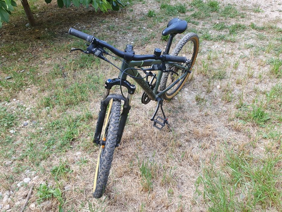 Bicicletă MTB ST 920 24" verde copii 135-150 cm - ROCKRIDER
