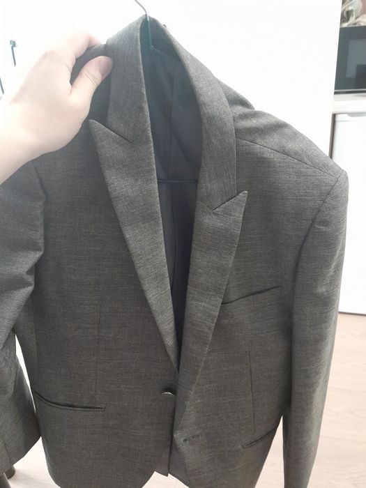 Шерстяной мужской пиджак Reiss, темно-серый»