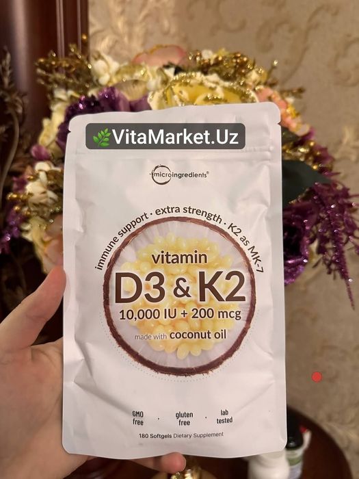Vitamin d3+k2,10.000IU,300/180 tali,micro ingredients