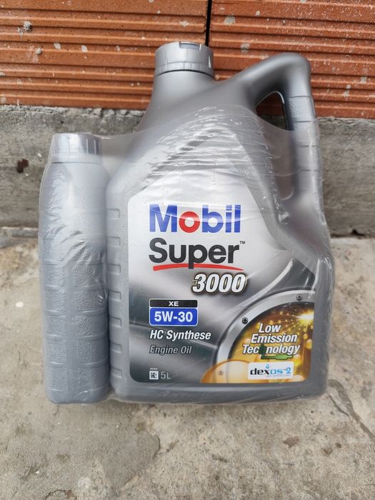 Моторно масло Mobil super 3000 XE 5w30 5 литра +1 литър подарък