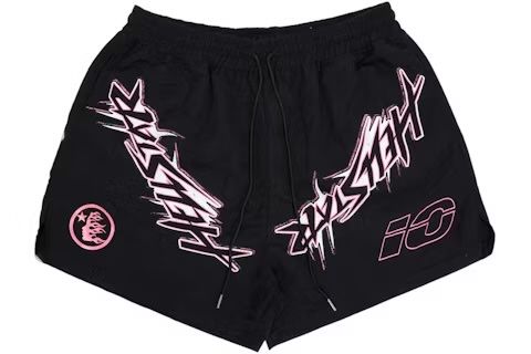 Hellstar Waxed Nylon Athletic Shorts