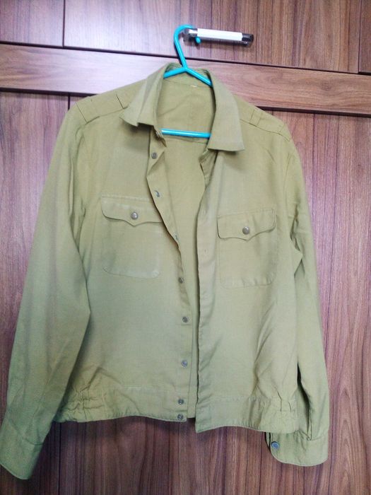 Старинная советская военная рубашка шерсть