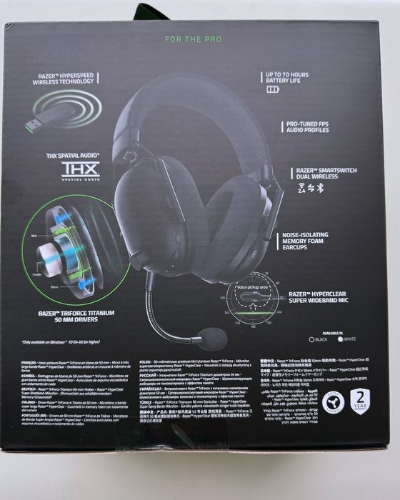 Razer blackshark v2 pro 2022 Black Беспроводные Наушники/Гарнитура