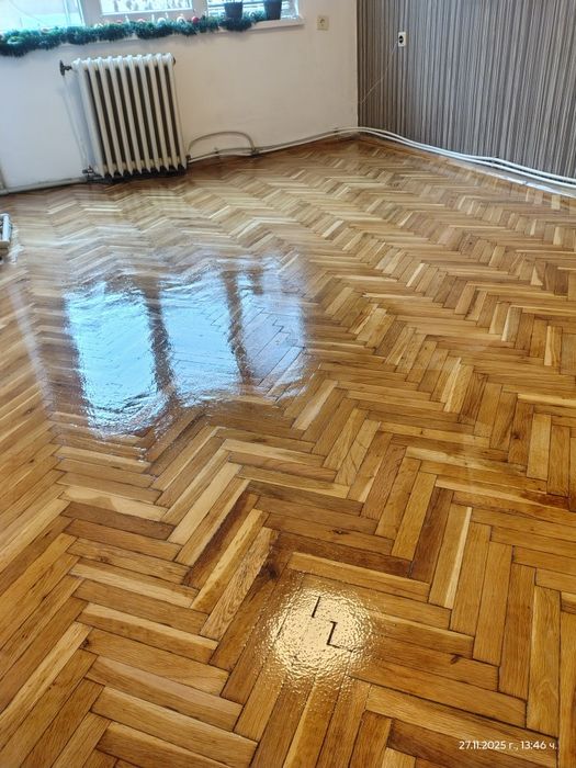 Циклене на паркет и дюшем