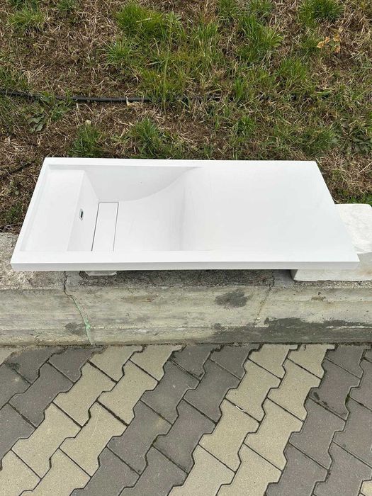 Lavoar compozit mineral, montaj semi-incastrat, 100x47 cm