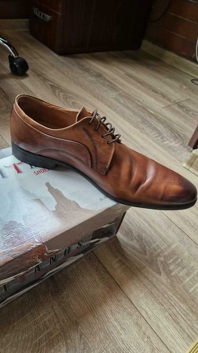 Pantofi piele maro eleganti marime 44