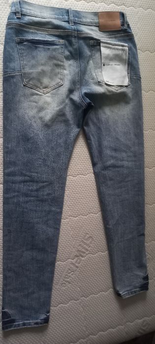 Blugi purple albaștri