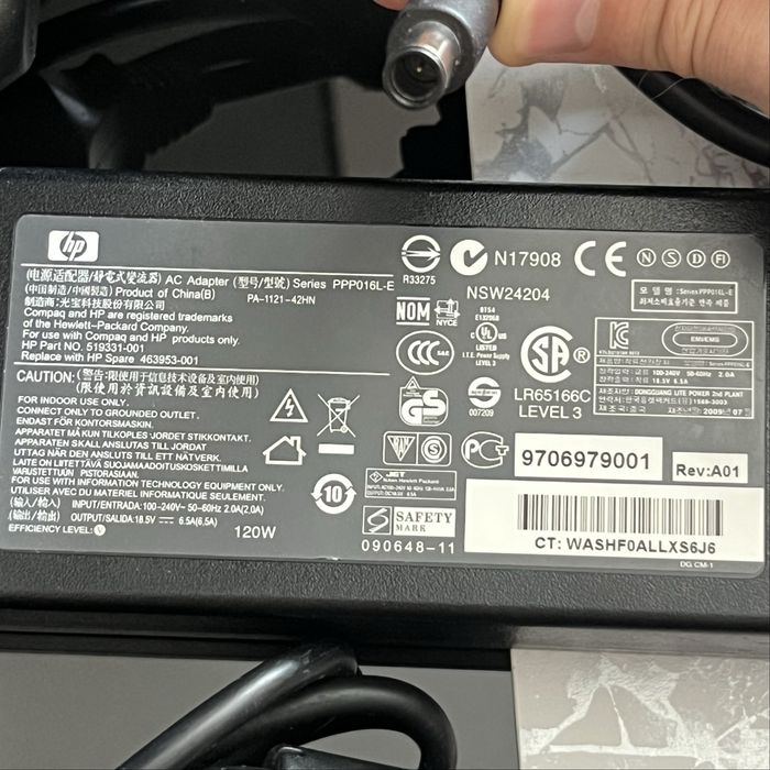 Блок питания hp 120 Вт, 180 Вт