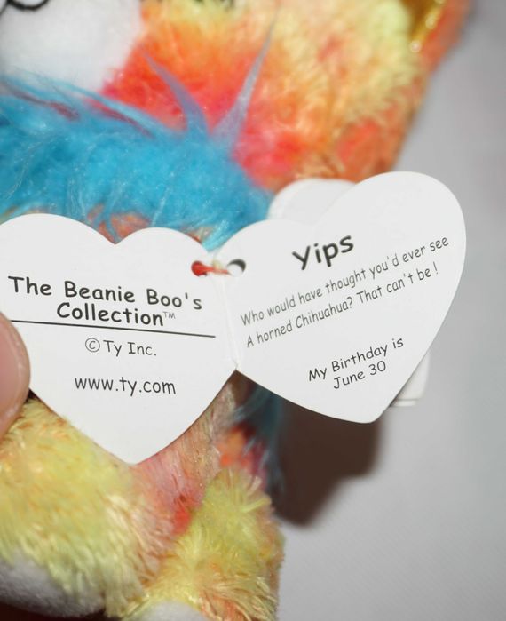Лот от 4 Плюшени Играчки Beanie Boo's Yips Bloomy Stripes and Kale