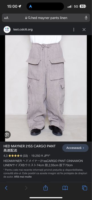 pantaloni cargo in hed mayner noi s lux super pret