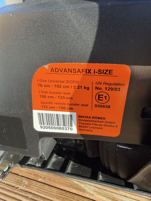 Vand Scaun auto Britax R. AdvansaFix i-Size