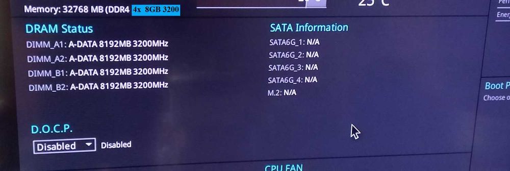 Memorie 8GB DDR4 3200 MHz PC desktop Adata 1Rx8, posibil kit 16GB 32GB, excelente.