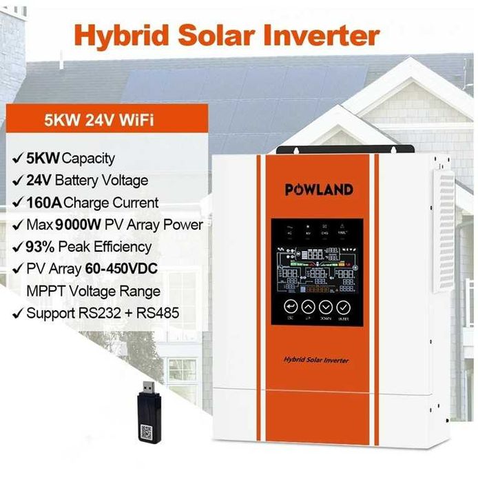 Invertor Solar Powland SMG II 4KW, 5 KW, 6KW  24V , Sinus Pur, WiFi