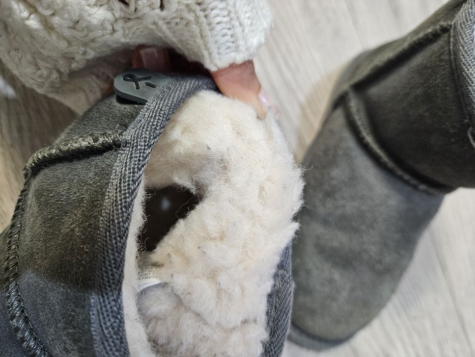 Ghete Emu fetite piele si blana naturala marime 27