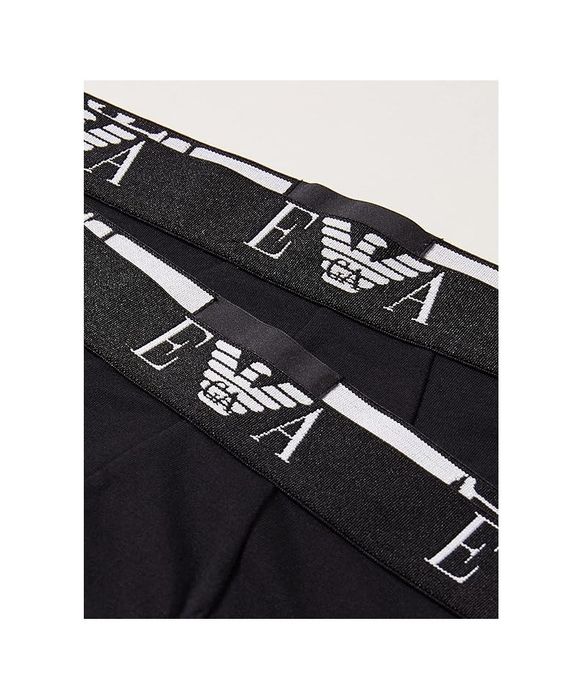 Set chiloti barbati, 2 bucati, Emporio Armani Brief, negru, XXL