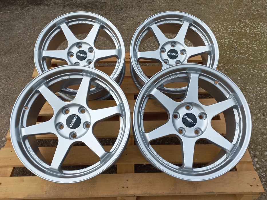 17"Rays T37 Volk Racing Silver 5х114.3 Чисто Нови 7.5ж ет35 Honda Mits