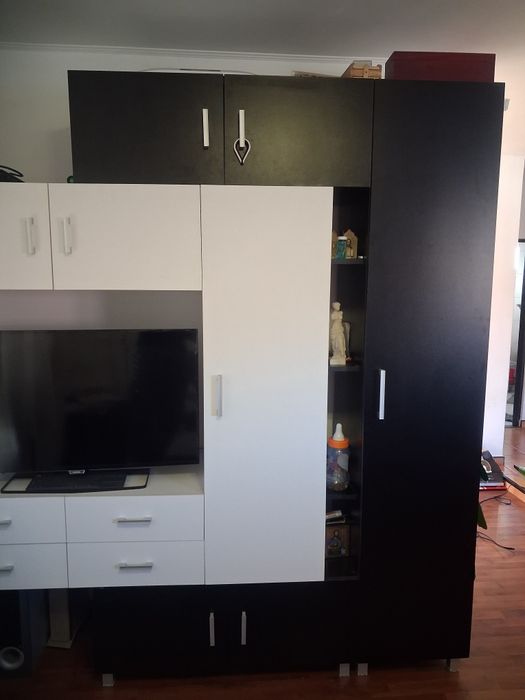 Dulap Living alb - negru