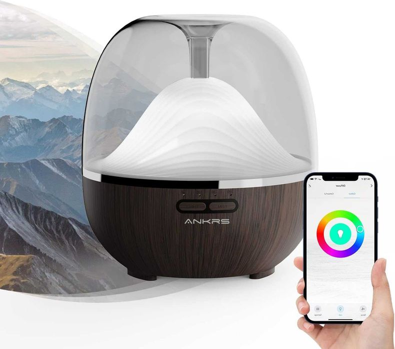 Смарт арома дифузер 600 мл с WiFi, LED и овлажняване! Топ цена!