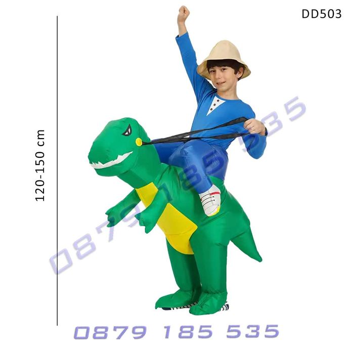 Надуваем парти костюм Яздя динозавър тирекс аниматор рожден ден детски