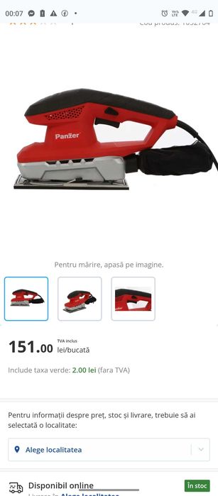 Vând șlefuitor panzer