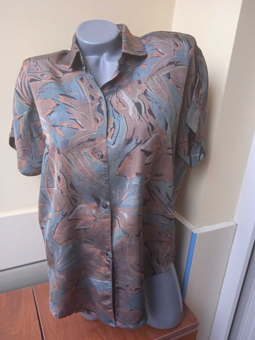 Винтидж / Vintage дамска риза с къс ръкав