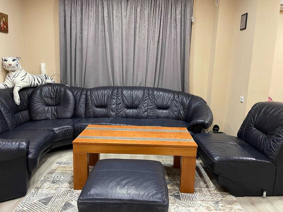 Холна гарнитура-естествена кожа