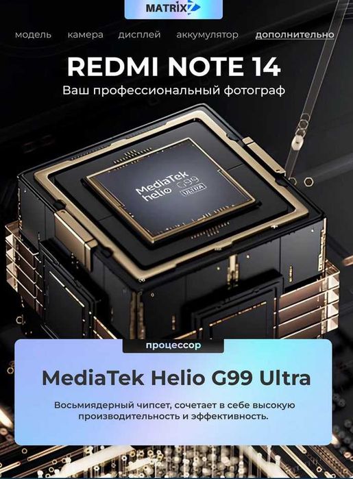 Xiaomi Redmi Note 14 -Midnight Black, 6/128 GB  (БУ)