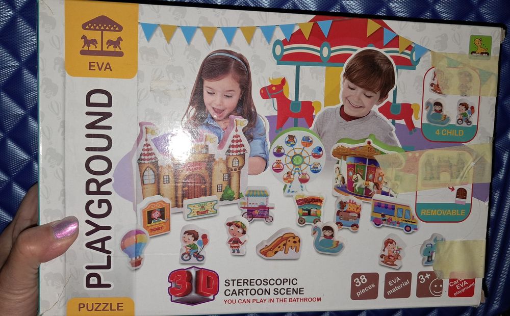Детски водоустойчив 3D пъзел Лунапарк