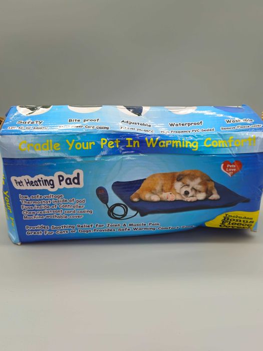 Нагряваща постелка за домашни любимци с терморегулатор 25–55°C, перяща
