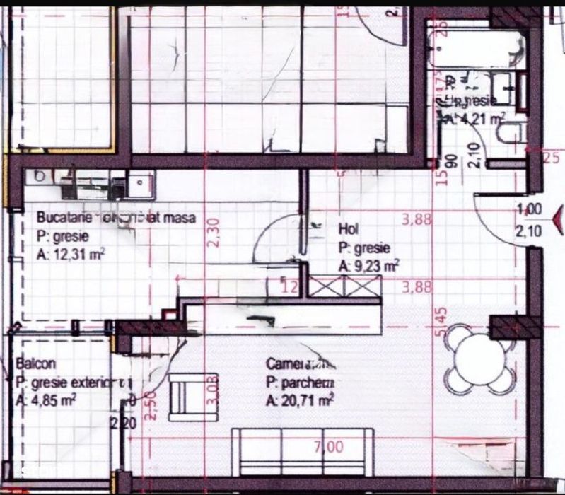 Apartament cu 1 camera + bucatarie inchisa, Soporului – aproape de I — fotografia 1