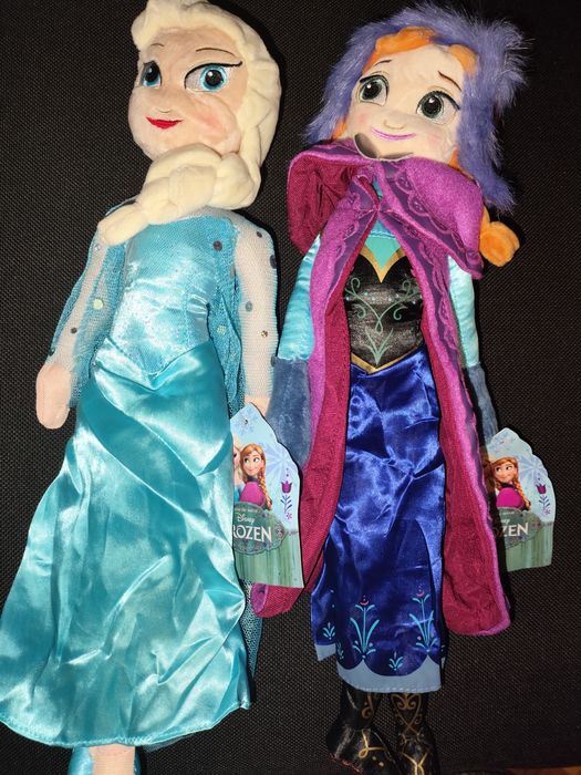 Плюшени играчки  Елза и Анна, Ариел, Снежанка,Рапунзе45см