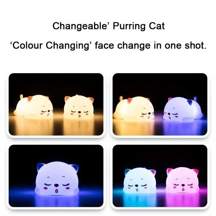Ночник- котик с подсветкой