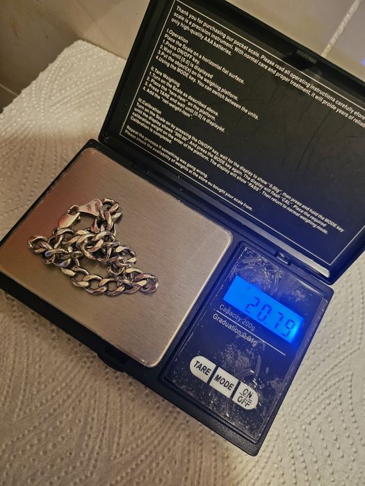 Superba bratara cuban argint